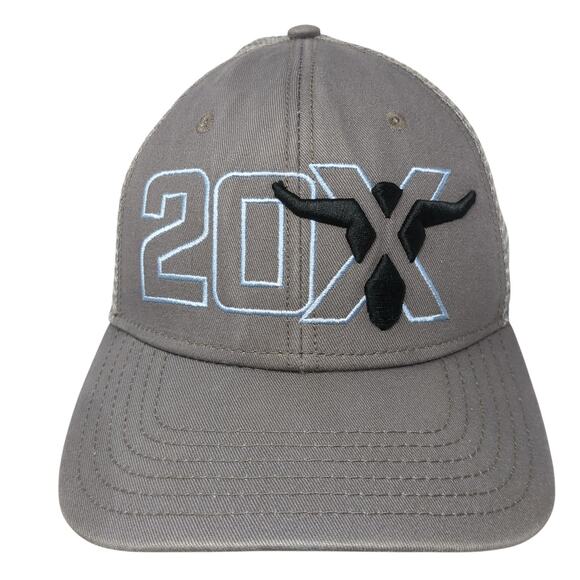 Wrangler 20X Snapback Mesh Back Trucker Hat Gray One Size Embroidered - Picture 1 of 9